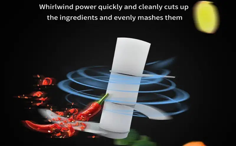 Set de Cortador Eléctrico de Verduras 4-en-1 de Mano