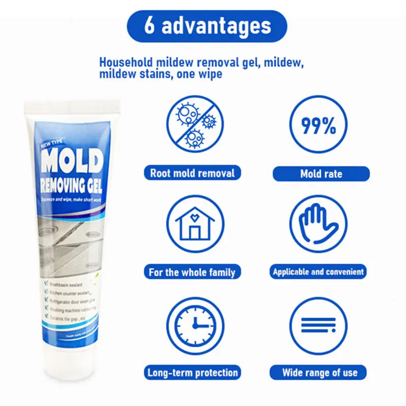 Gel Removedor de Moho para Baldosas Cerámicas - Limpieza de Paredes